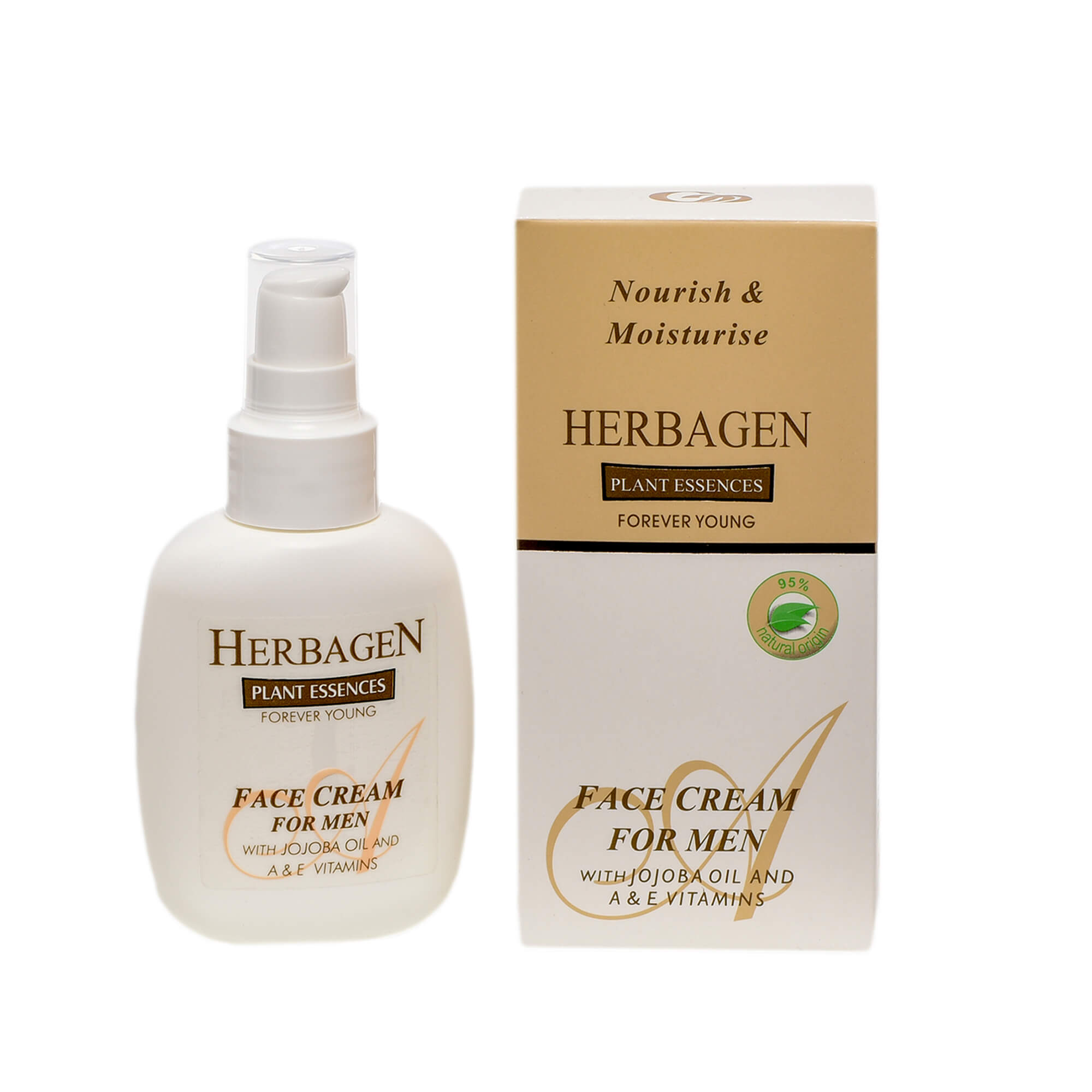 Cremă de față pentru bărbați cu ulei de jojoba și vitaminele A și E